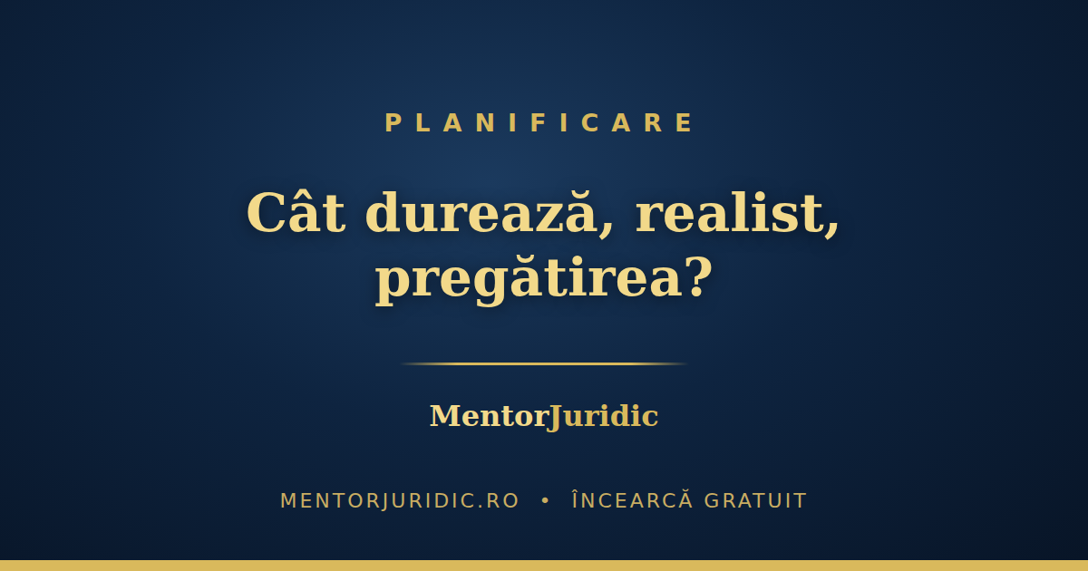 Cât durează, realist, pregătirea pentru INM sau Barou? Ghid pe profiluri