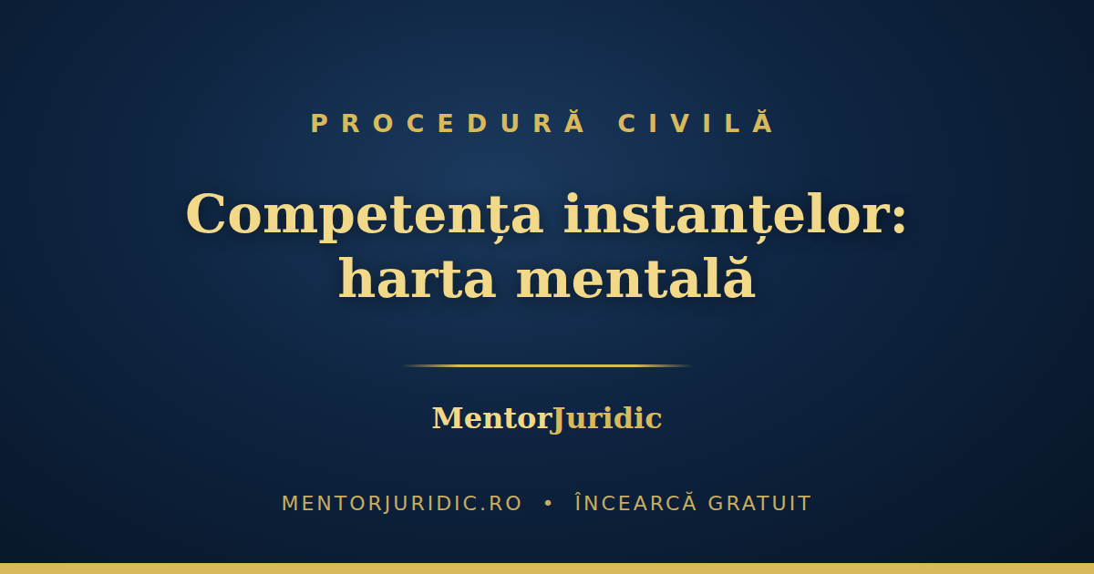 Competența instanțelor la grile: harta pe care trebuie să o ai în minte