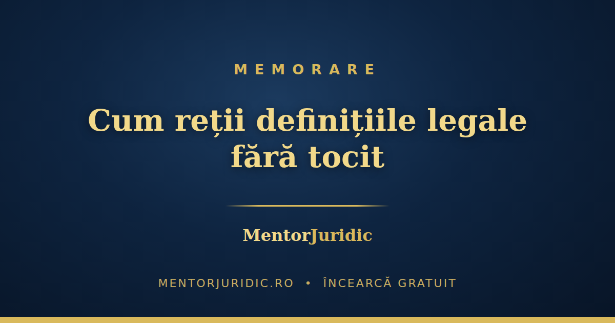 Cum memorezi definițiile legale fără tocit: tehnici care chiar funcționează