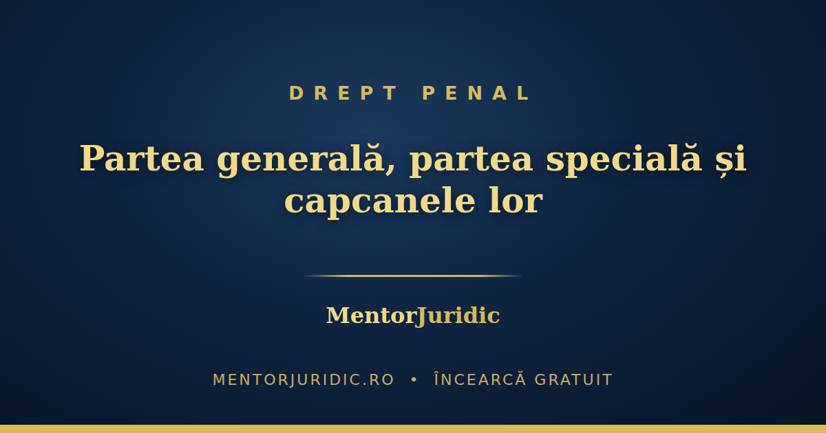 Cum înveți dreptul penal pentru grile: partea generală, partea specială și capcanele lor