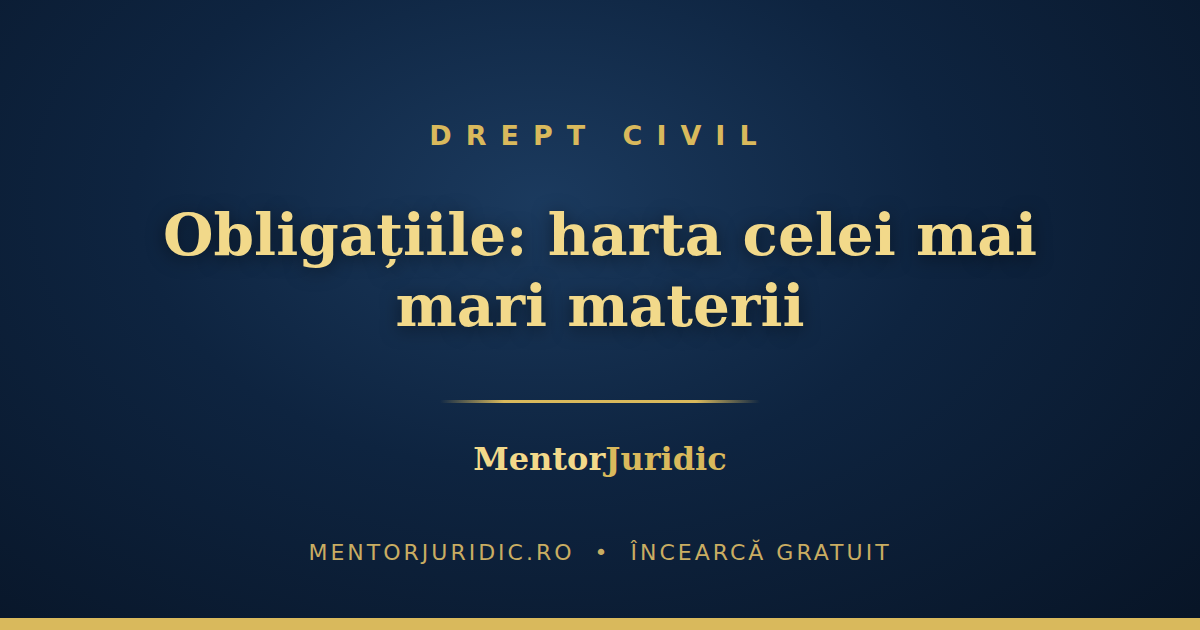Obligațiile la grile: harta celei mai mari materii din dreptul civil