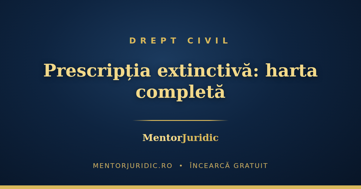 Prescripția extinctivă la grile: termene, început, întrerupere — harta completă
