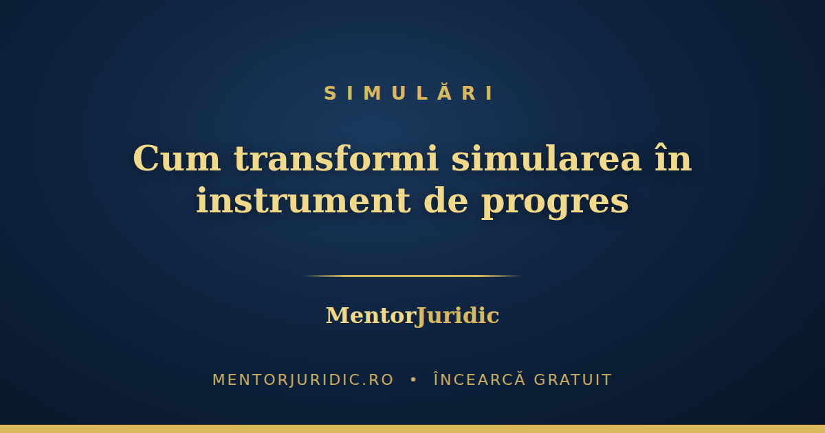 Simulările de examen: cum le transformi din test de orgoliu în instrument de progres
