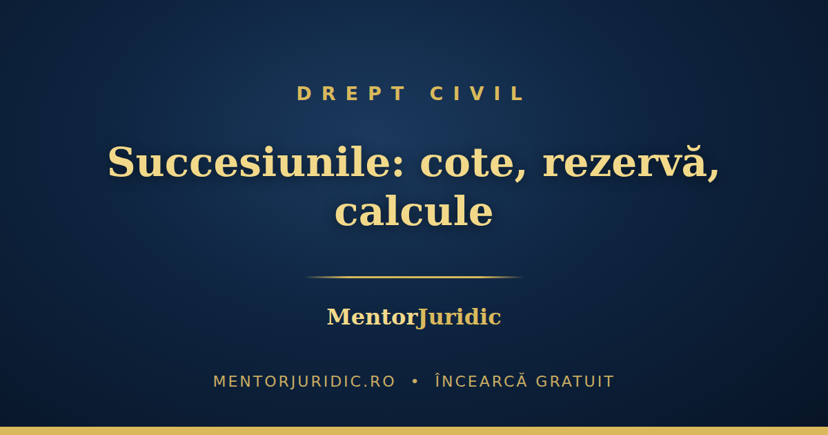 Succesiunile la grile: cotele, rezerva și calculele care pică la examen