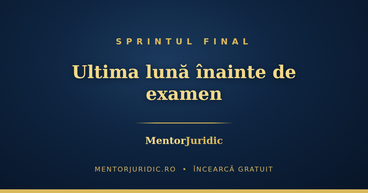Ultima lună înainte de examen: ce faci și ce NU faci în sprintul final